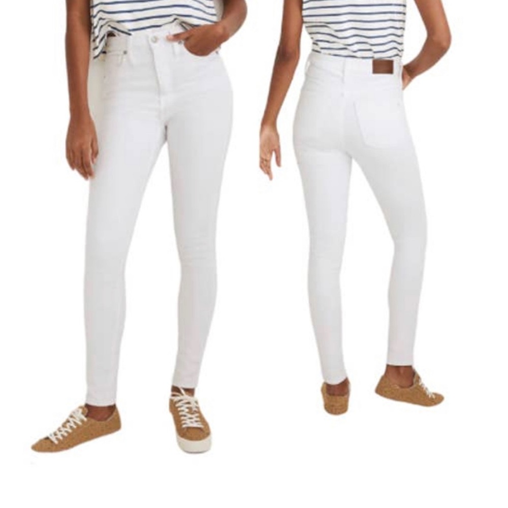 Madewell 10” high-rise skinny jeans in white
